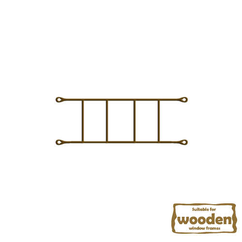 Xpanda Brick Burglar Bars - 530mm x 160mm Bronze