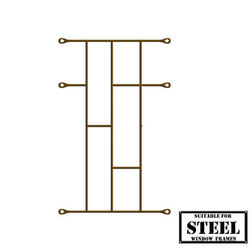 Xpanda Brick Burglar Bars - 460mm x 700mm Bronze