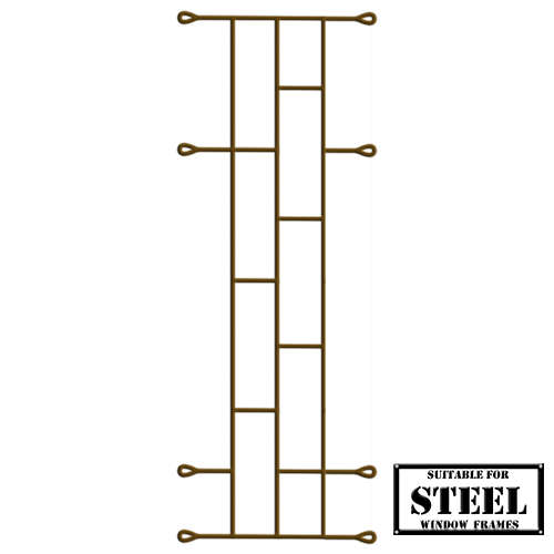 Xpanda Brick Burglar Bars - 460mm x 1000mm Bronze