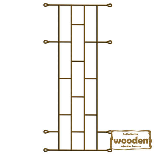 Xpanda Brick Burglar Bars - 530mm x 1000mm Bronze