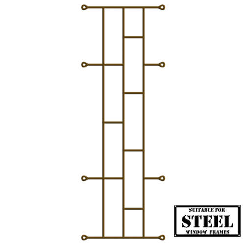 Xpanda Brick Burglar Bars - 460mm x 1270mm Bronze