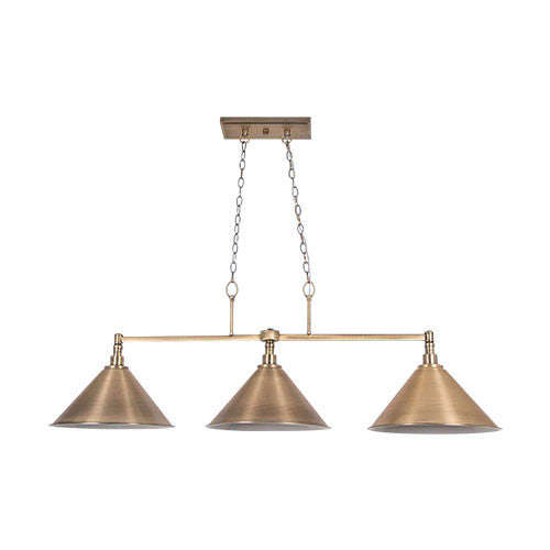 Bright Star 3 Light Pendant - Antique Brass