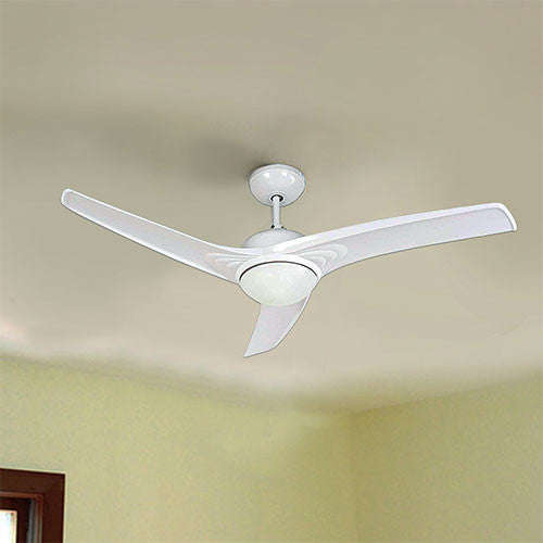 Bright Star 3 Blade Ceiling Fan with Light and Remote 1320mm - White
