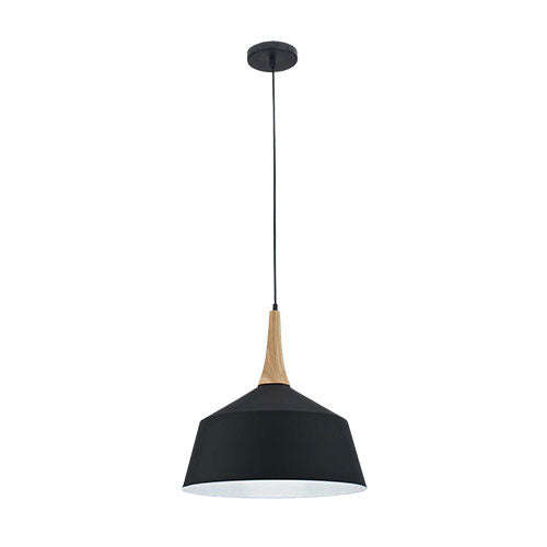 Bright Star Metal & Wood Grain Cord Pendant