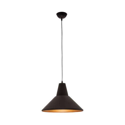 Bright Star Black Metal Conical Pendant With Gold Inner