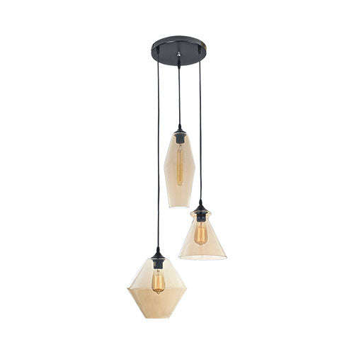 Bright Star Glass Pendant - Amber