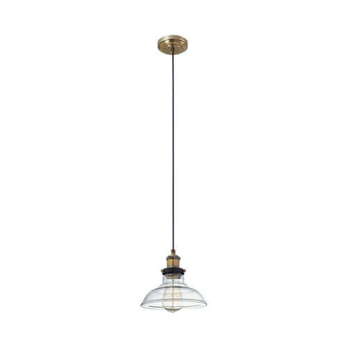 Bright Star Antique Brass Pendant with Clear Glass