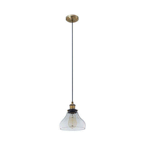 Bright Star Antique Brass Pendant with Clear Glass