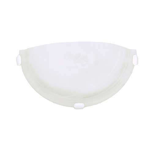 Bright Star Metal Base with Alabaster Glass and White Clips Wall light