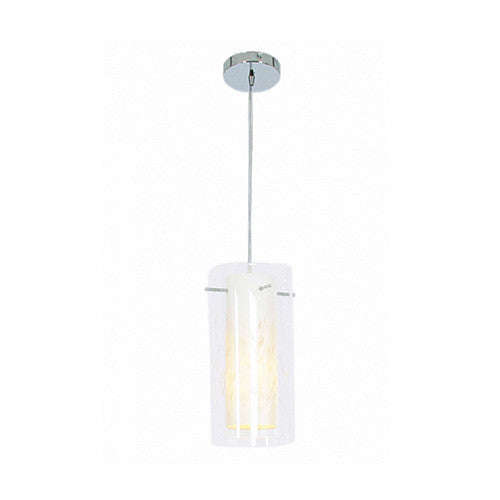 Bright Star Polished Chrome White Pendant