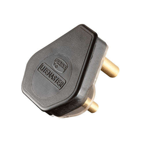 Crabtree Domestic Plug Top 3 Pin 16A Black