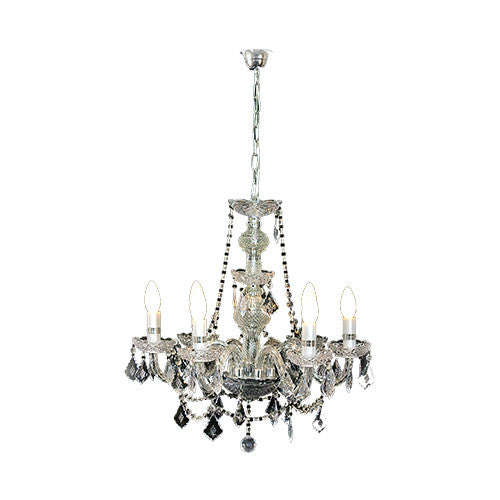 Bright Star 6 Light Up Acrylic Crystal Chandelier