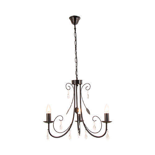 Bright Star Metal Chandelier with Clear Acrylic Crystals