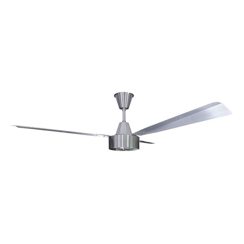 Solent Maxima 3 Blade Ceiling Fan 1400mm - Brushed Aluminium