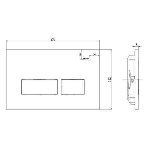 Cobra Cistern Actuator Plate Square