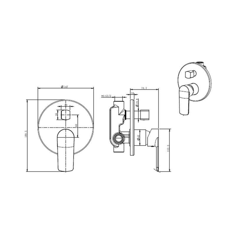 Cobra Seine Bath Mixer with Diverter