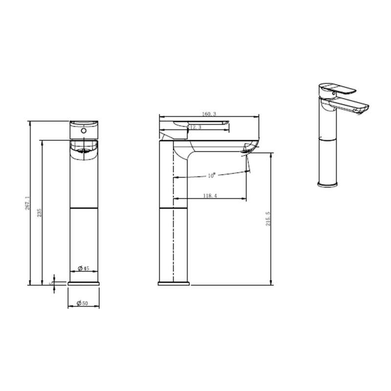 Cobra Seine High Rise Basin Mixer