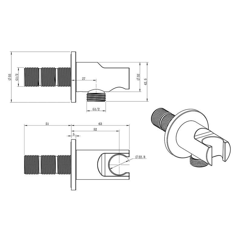 Cobra Seine Shower Outlet Round