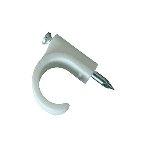 MATelec Conduit Clip Round 20mm - White (100)