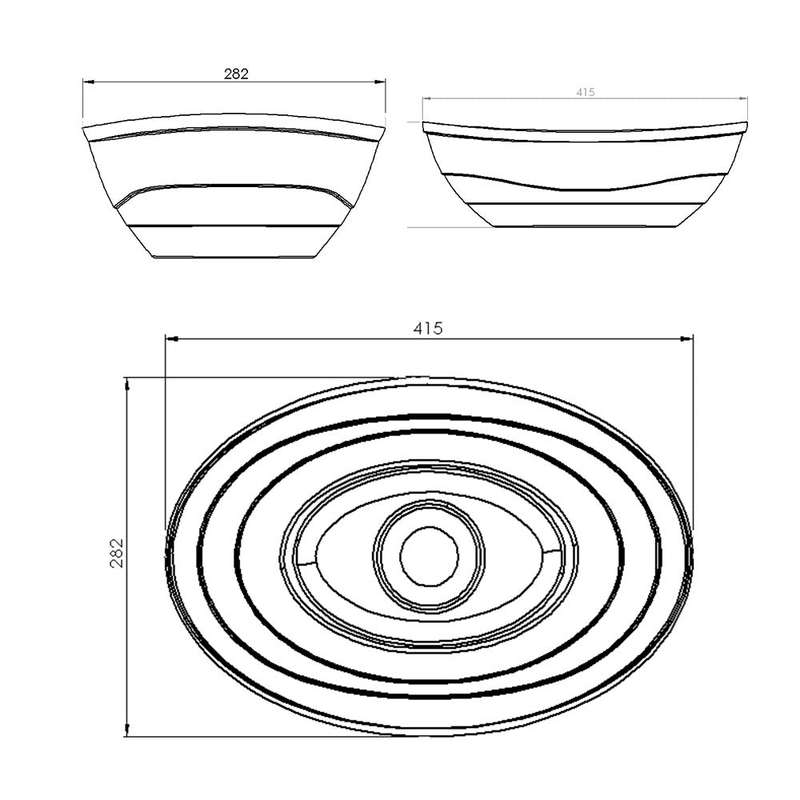 Curva ThruColour Counter Top Vanity Basin