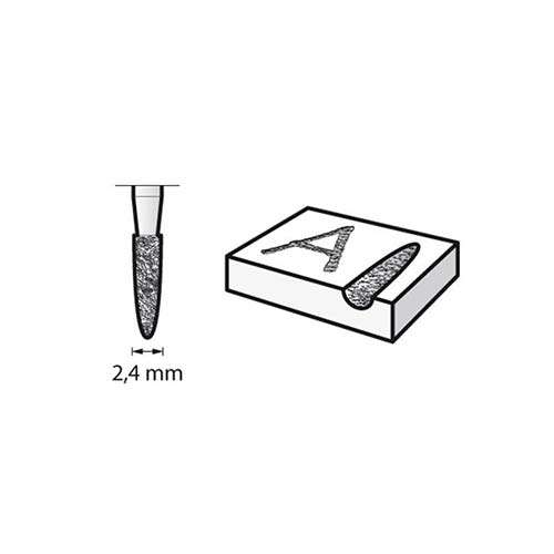 DREMEL® Diamond Wheel Point 7144 2.4mm