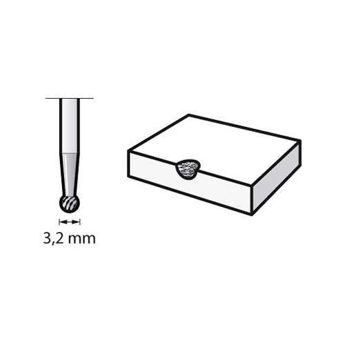 DREMEL® Tungsten Carbide Cutter Ball Tip 9905 3.2mm