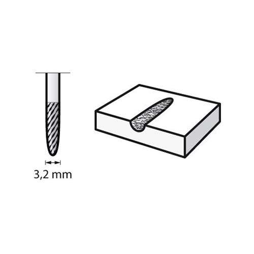 DREMEL® Tungsten Carbide Cutter Spear Tip 9910 3.2mm