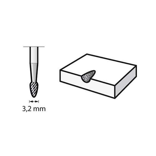 DREMEL® Tungsten Carbide Cutter Egg Tip 9911 3.2mm