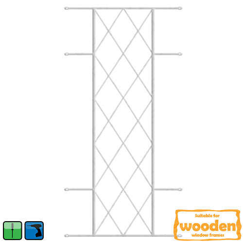 Xpanda Diamond Burglar Bars - 530mm x 1270mm White