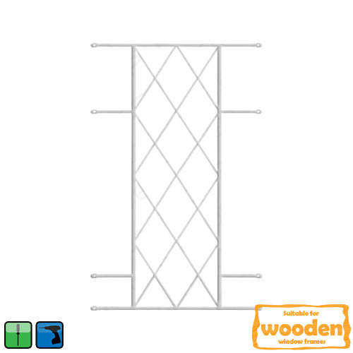 Xpanda Diamond Burglar Bars - 530mm x 1000mm White