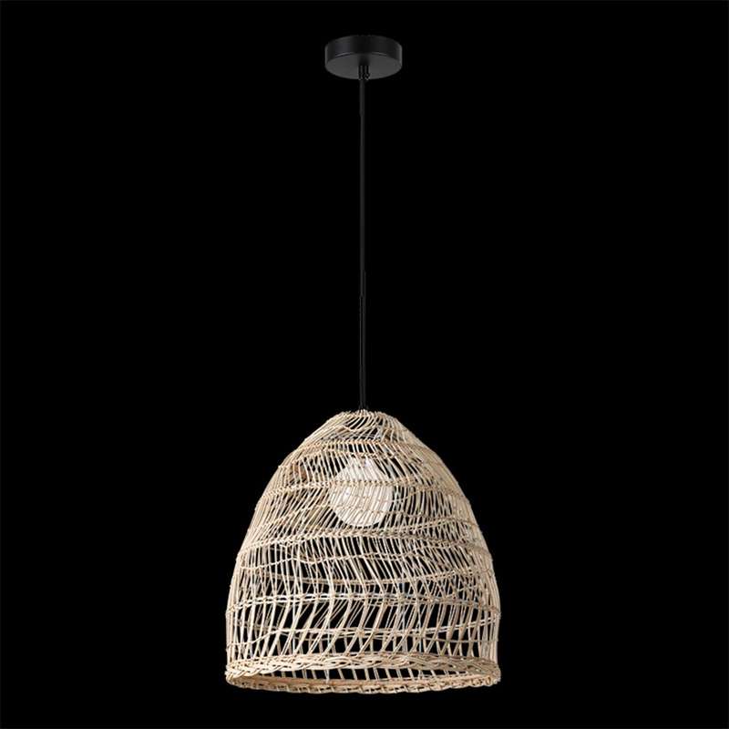 K. Light Rattan Cone Pendant