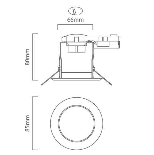 Eurolux Straight Pressed Steel Downlight 50W