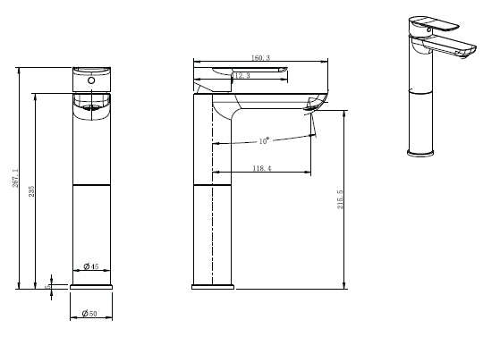 Cobra Seine Raised Basin Mixer - Chrome