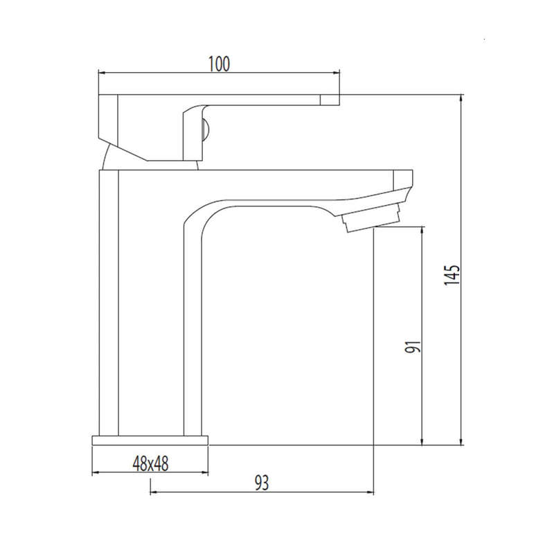 Cobra Arrive Standard Basin Mixer - Matt Ebony