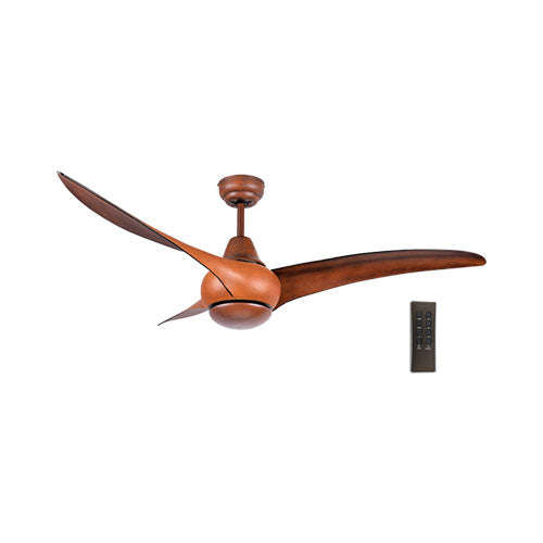 Bright Star 3 Blade Ceiling Fan with Remote 1320mm - Wood Finish