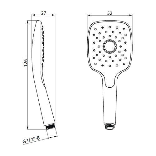 Cobra Pause Square Hand Shower