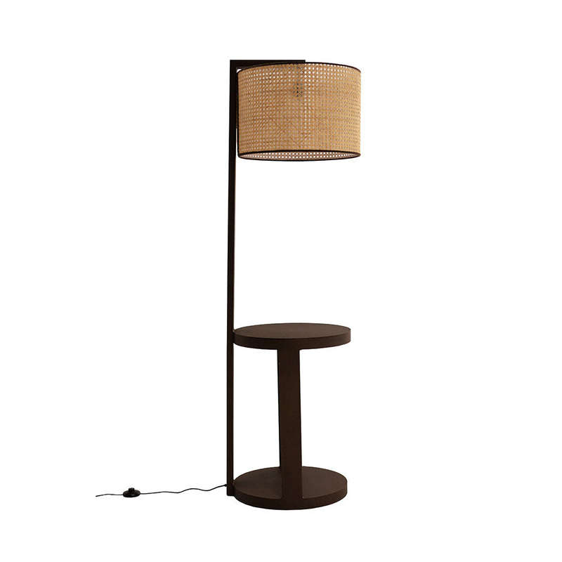 Bora Bora Cane Webbing Floor Lamp with Table