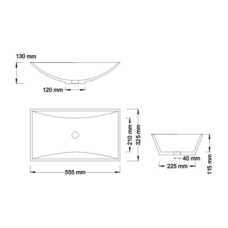 Crystallite Stone Flute Basin