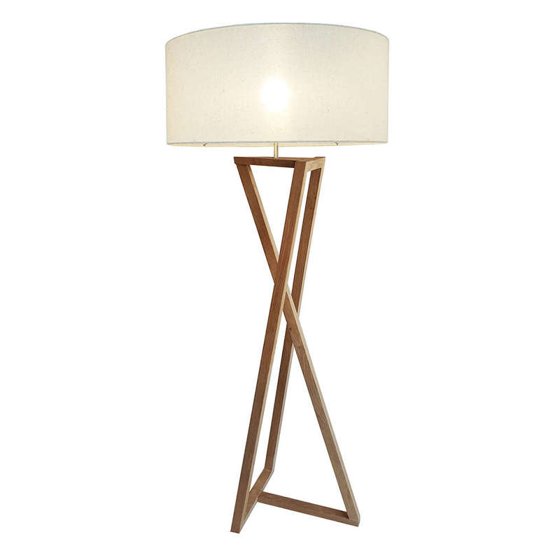 Wire World Wooden Yingyang Expressed Floor Lamp - Natural