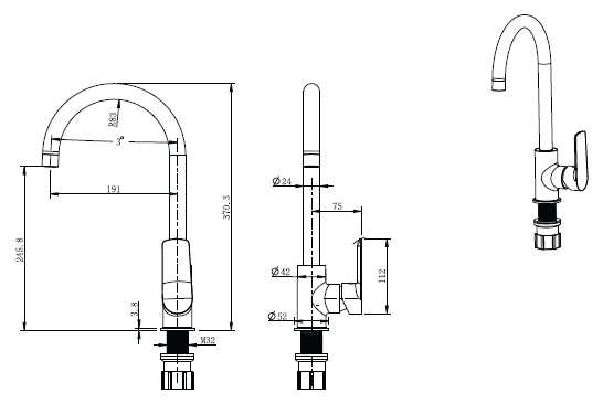 Cobra Seine Sink Mixer - Chrome