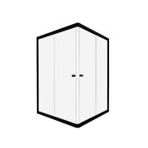 Finestra Sliding Corner Shower Doors - Black