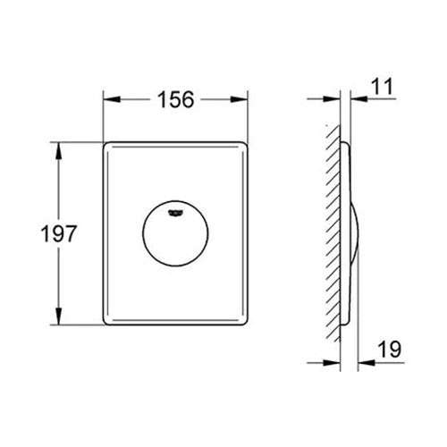 GROHE Skate Wc Wall Plate Chrome