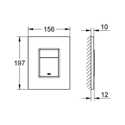 GROHE Skate Cosmopolitan Wc Wall Plate Matte Chrome