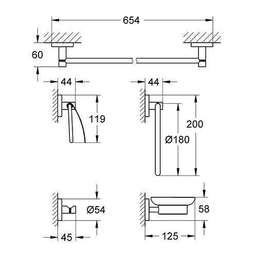 GROHE Essentials Master Bathroom Accessory Set (5-in-1)