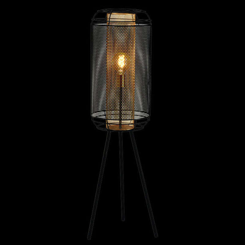K. Light Boston Mesh Floor Lamp - Black & Gold