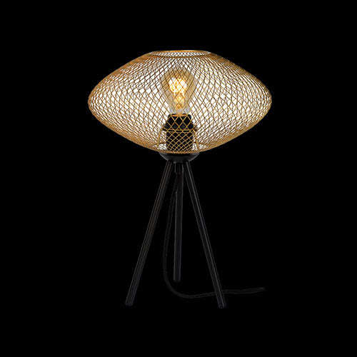 K. Light Mesh Shade Tripod Table Lamp