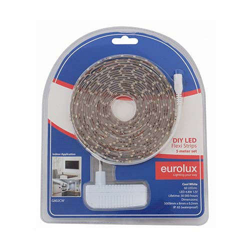 Eurolux LED DIY Strip Light Kit Strip 36W 480lm Cool White - 5m