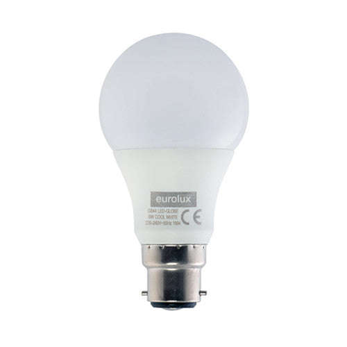 Eurolux LED Opal Globe B22 6W 500lm Cool White