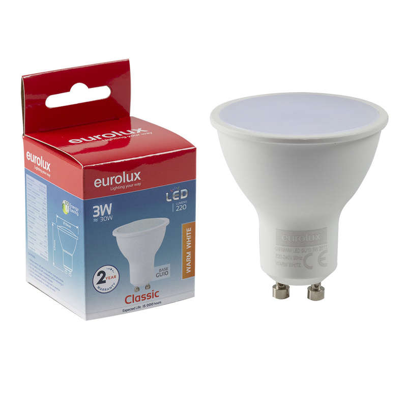 Eurolux LED Lamp GU10 3W 220lm 3000K