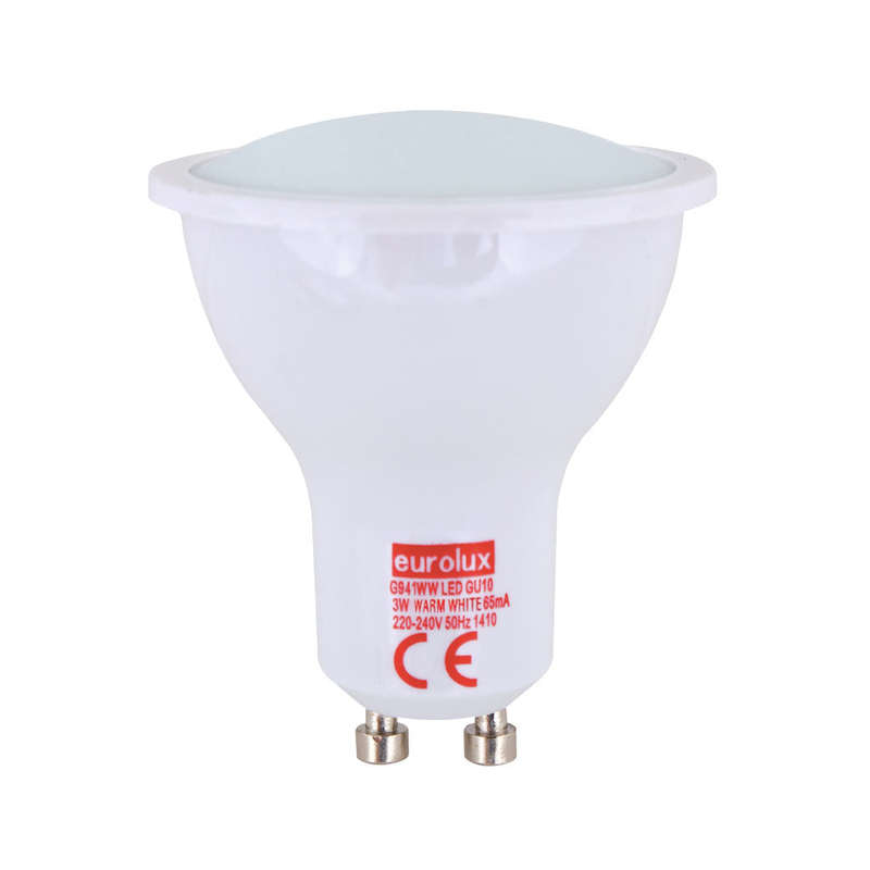 Eurolux LED Lamp GU10 3W 220lm 4000K - 4 Pack